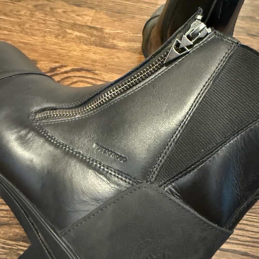 Kerrits Cascadia Waterproof Paddock Boots Sz 10 Black Leather Side Zip - Picture 6 of 7